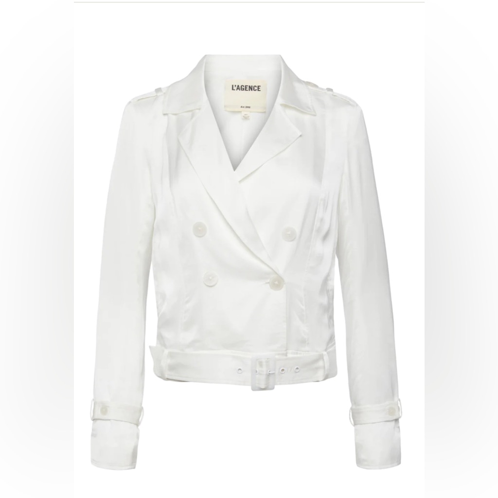 L'agence Onyx Jacket, White, Sz Xsmall, $520